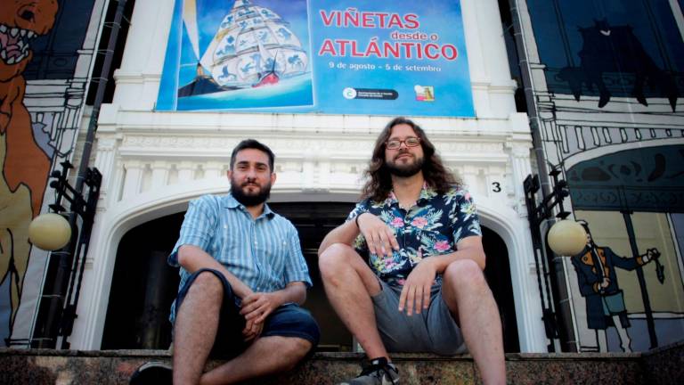 Editorial. Los gallegos Fernando Llor, a la izquierda y Miguel Porto a la derecha. Foto: EFE