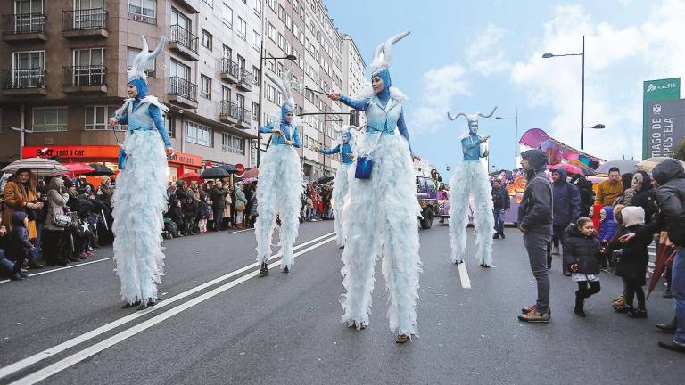 peculiar paso de la cabalgata de Reyes de 2018 en Santiago. ¡Viva el carnaval! Foto: A. Hernández