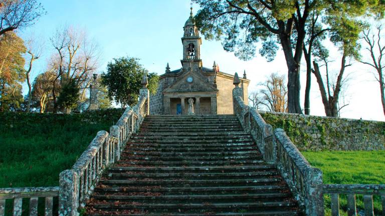 Imaxe da Capela dos Milagres de Amil, situada na Provincia de Pontevedra, no municipio de Moraña e a cal é visitada polas andainas. Foto: TRB