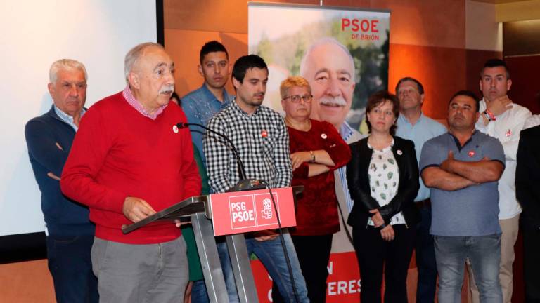 En el atril, el regidor José Luis García García en la presentación de su candidatura municipal el año pasado. Foto: PS