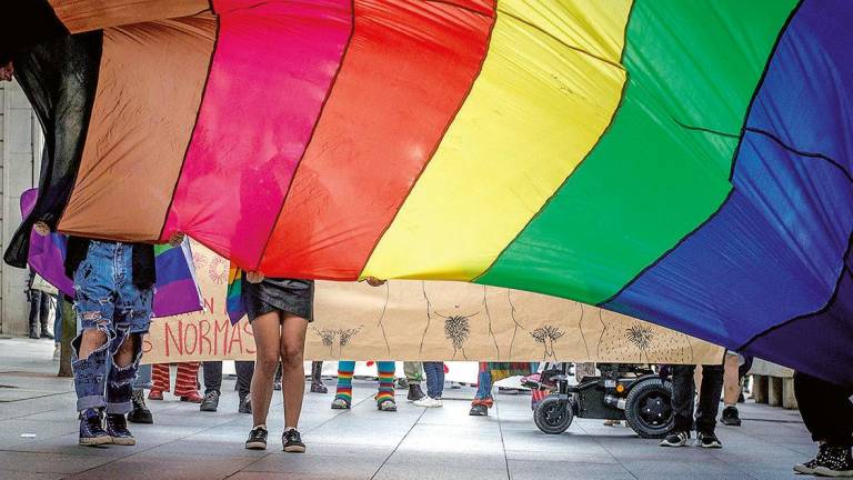 Reivindicación. Un momento de la manifestación por el Día del Orgullo LGTBI que recorrió en el mes de junio las principales calles de la ciudad de Ourense. Foto: Brais Lorenzo/Efe