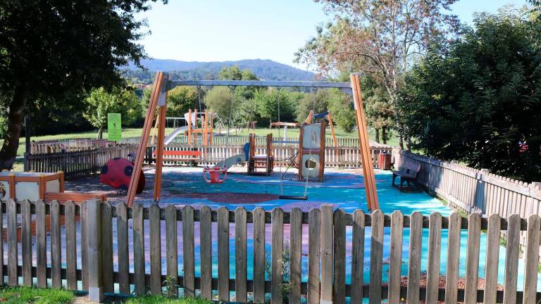 Imaxe actual do parque infantil en Lamiño. Foto: C. Brión