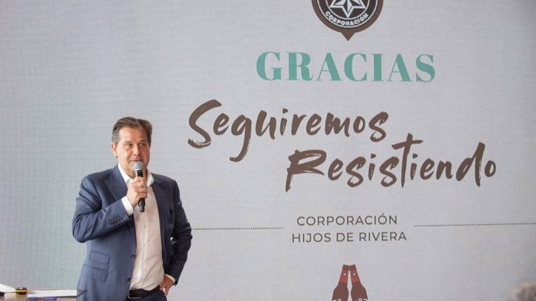 Ignacio Rivera, CEO de Hijos de Rivera, durante la presentación de resultados. Foto: H.R.