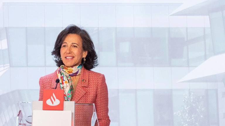 La presidenta de Banco Santander, Ana Botín, durante la junta general de accionistas de 2021
