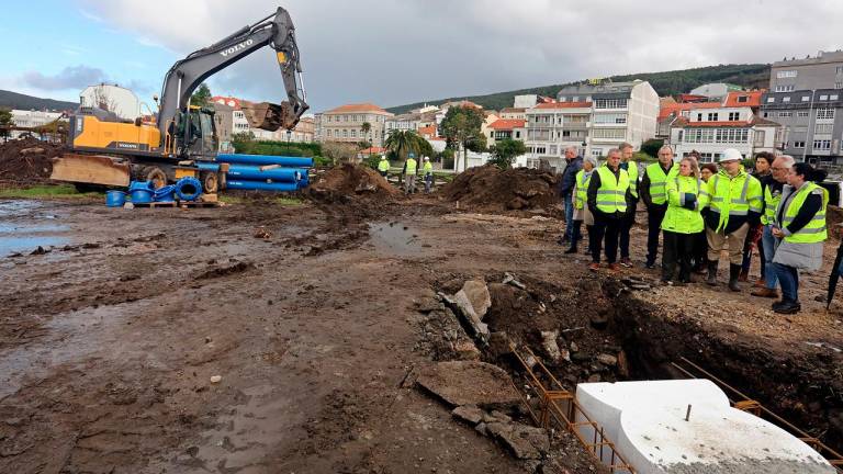 Obras de mellora do saneamento en Cee. Foto: Xunta de Galicia