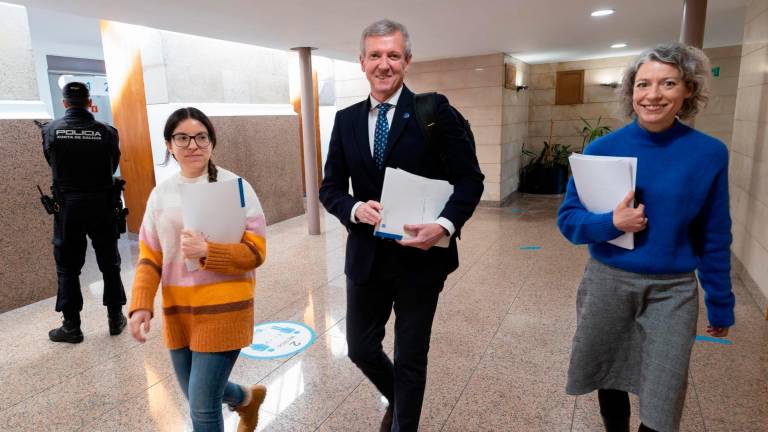 Rueda, antes de comparecer ante los medios tras el Consello de la Xunta. FOTO: Xunta de Galicia