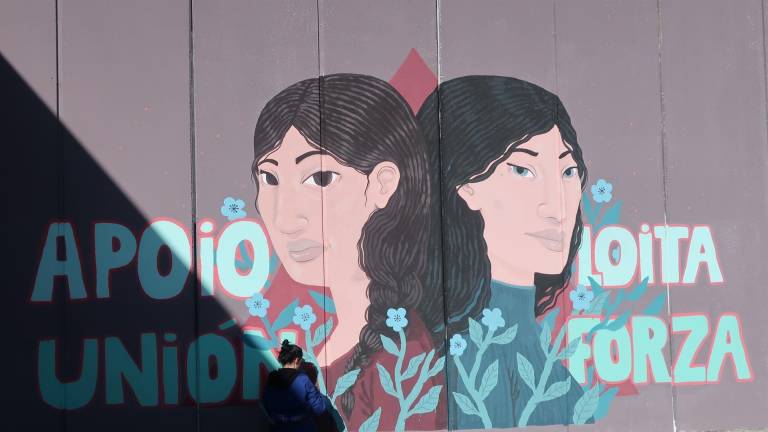 En la foto de archivo, mural realizado por las internas de la prisión de A Lama contra la violencia de género. FOTO: INSTITUCIONES PENITENCIARIAS