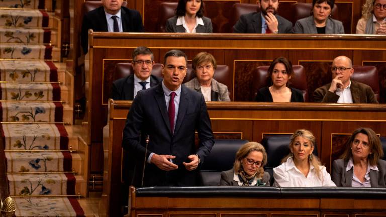 pedro sánchez, ayer durante la sesión de control al Gobierno en el Congreso. Foto: Gabriel Luengas / Europa Press