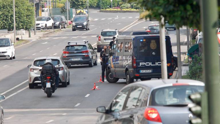 Vehículo policial en Santiago