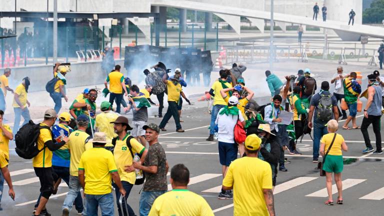 Los bolsonaristas que perpetraron el ataque a las distintas sedes de Brasilia. Foto: EP