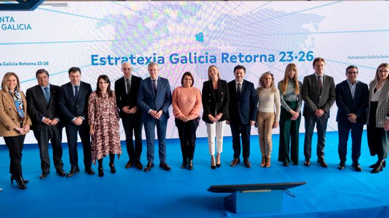 El presidente Rueda en la presentación de la Estrategia Galicia Retorna 2023-2026. Foto: Xunta