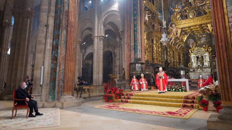 Un momento de la ceremonia que se celebró esta mañana en la Catedral. Foto. Europa Press