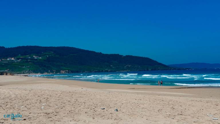 La playa de Razo, que cuenta con bandera azul. Foto: C. T. 