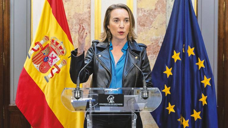 Cuca Gamarra. La secretaria general del PP se mostró especialmente crítica con el PSOE. Foto: Europa Press
