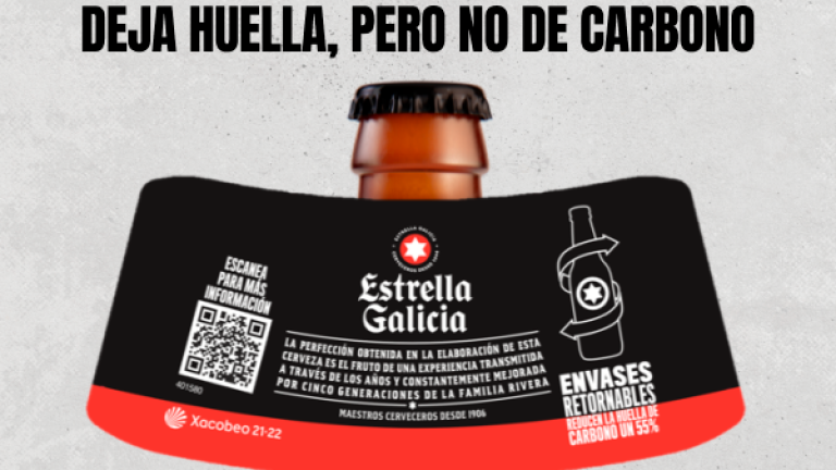 Sello para las botellas retornables de Estrella Galicia. Foto: G.