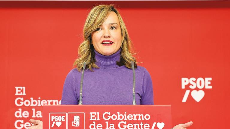Pilar Alegría, Ministra de Educación y portavoz del Gobierno, fue crítica con Feijóo. Foto: EP