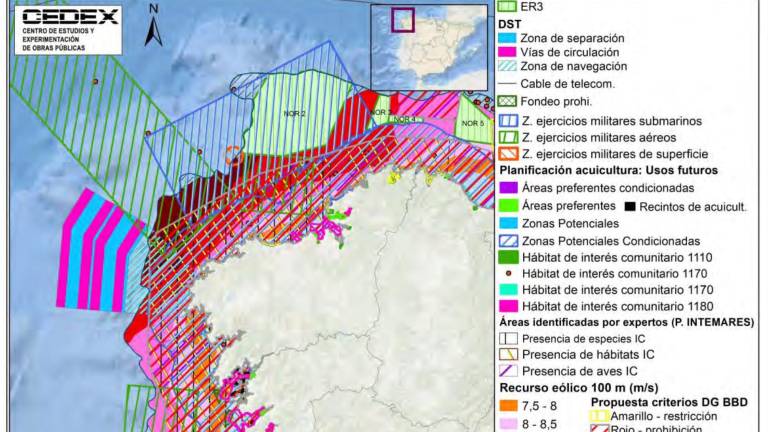 El Plan de Ordenamiento del Espacio Marítimo (POEM) en las costas gallegas. Foto: Adega