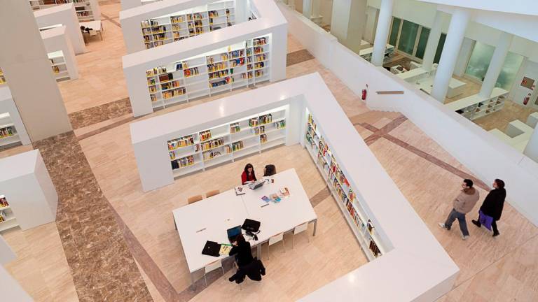 Biblioteca situada na Cidade da Cultura en Santiago. Foto: CdC