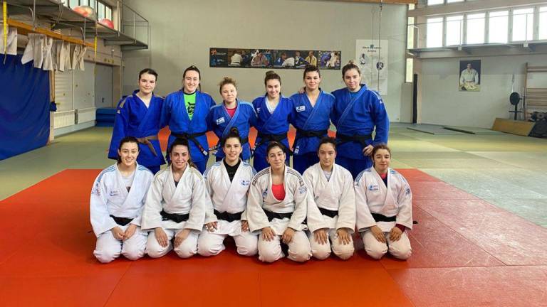 Las chicas del la sección de Judo del centro de tecnificación