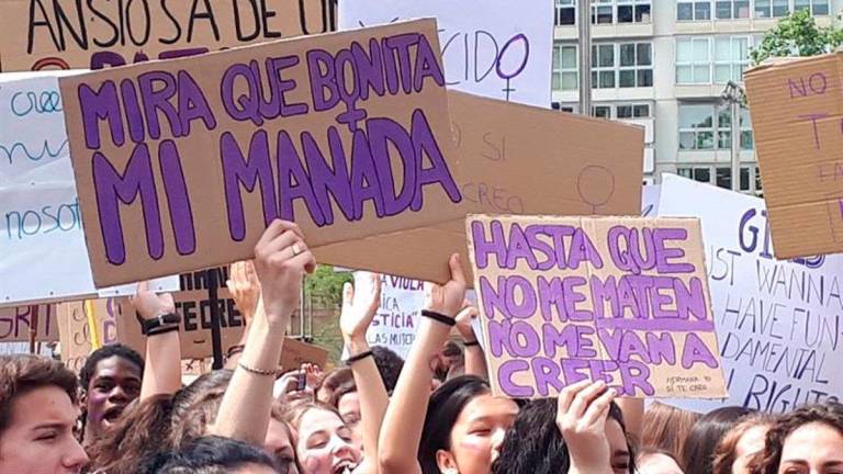 Reivindicación. Carteles en una manifestación en contra de La Manada. Foto: E.P.