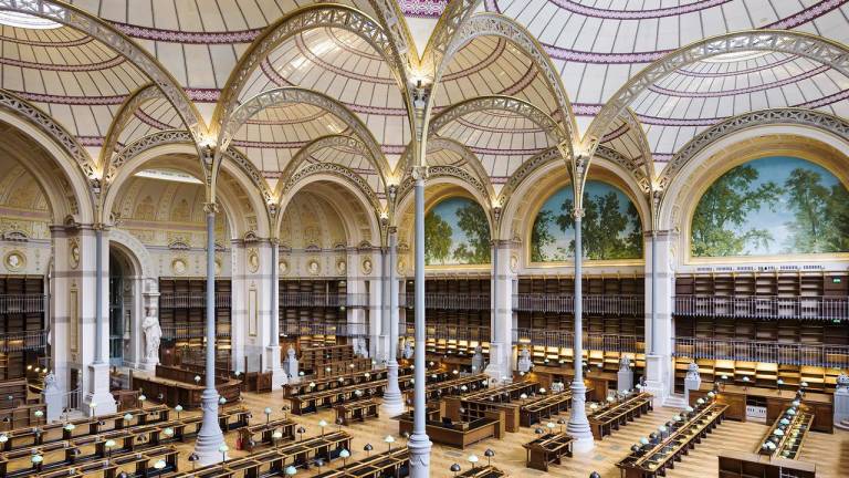 1865-1868. Biblioteca Nacional de París. De Henri Labrouste. (Imagen, <u>rfi.fr)</u>