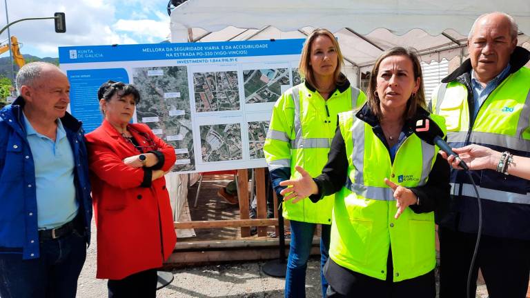 Ethel Vázquez en el inicio de las obras de la carretera de Valladares, en Vigo. PEDRO DAVILA-EUROPA PRESS 01/06/2022