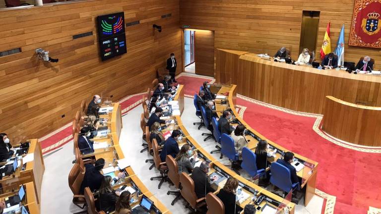 Na imaxe de arquivo, votación da toma en consideración da reforma da lei de saúde no Parlamento galego. EUROPA PRESS