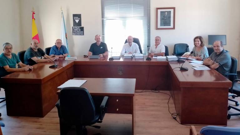 Reunión do pleno da xunta local da zona de concentración parcelaria de Dodro-Laíño II o pasado 1 de agosto. Foto: C.D.