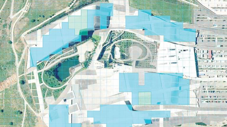 metaverso. Imagen aérea de la propiedad virtual de la Ciudad de la Cultura adquirida por el inversor