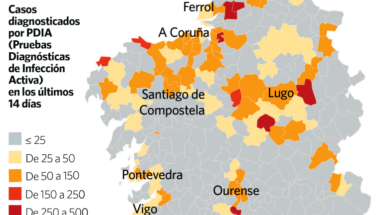 Ligero repunte aunque Galicia sigue siendo la comunidad con menos IA