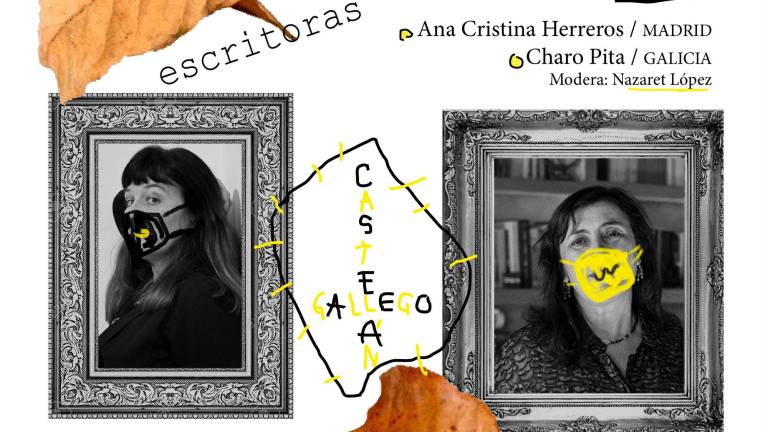 Cartel do encontro entre Charo Pita e Ana Cristina Herreros dentro do programa “Afinidades Electivas”. Foto: Concello de Ames.
