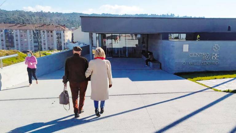 Entrada al nuevo centro de salud de O Milladoiro, inaugurado en enero de 2021. Foto: Gallego