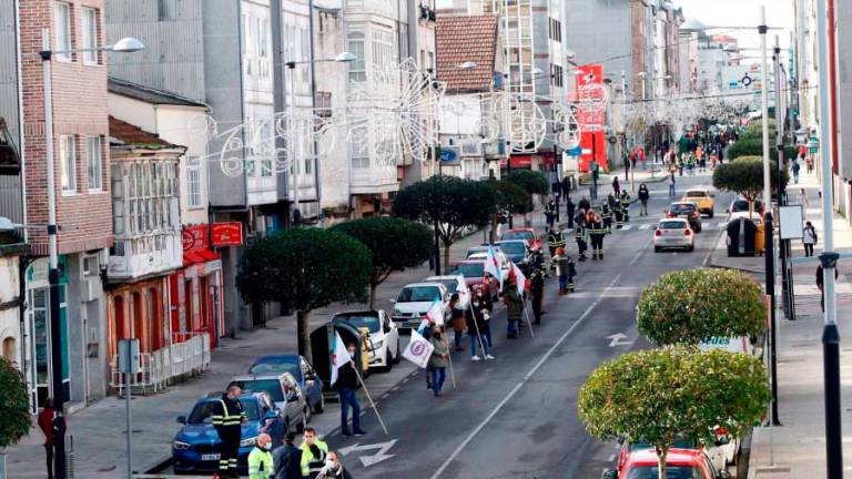 Imagen de archivo de los sindicatos CIG. CCOO, UGT, en un paro de 4 horas de duración en toda la comarca de Ferrol en el mes de diciembre. FOTO: EFE/ Kiko Delgado