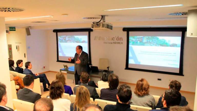 Miguel Ángel Escotet en su día en el arranque de la presentación de la universidad privada de Abanca que ahora recibirá la aprobación de la Cámara gallega. Foto: ECG