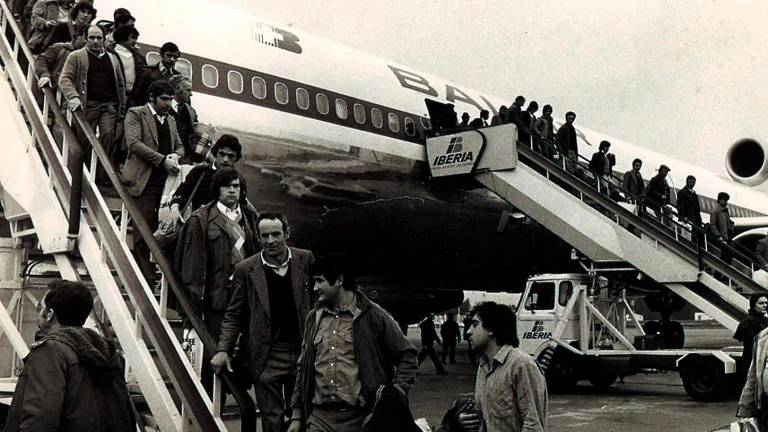 Una das imaxes do retorno dos emigrantes galegos incluídas no especial.