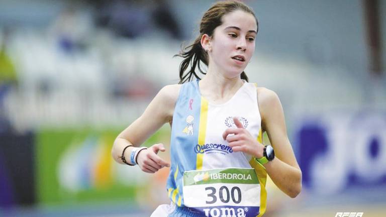 EN CASA. Xela Martínez, atleta gallega. Foto: atletismoRFEA