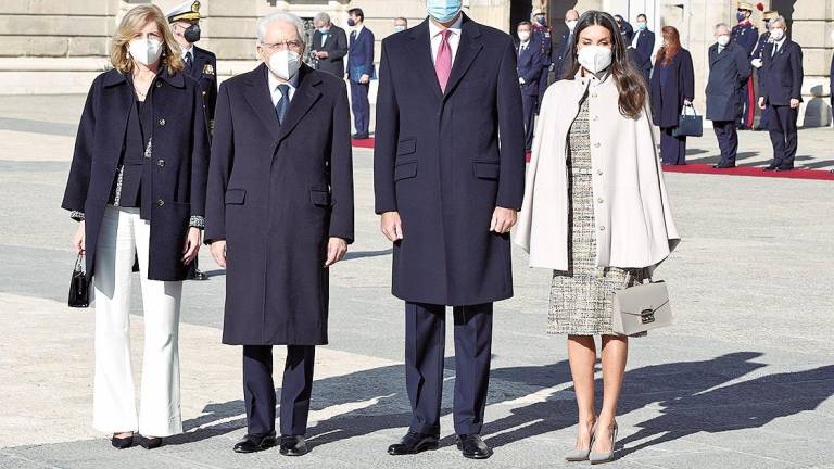 Los reyes, con el presidente italiano y su hija. Foto: José Oliva/E.P.