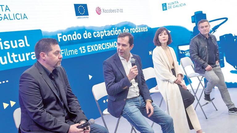 Ramón Campos, Jacobo Sutil, Ruth Díaz e Urko Olazabal, na presentación. Foto: Conchi Paz