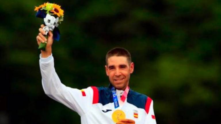 <b>David Valero</b>. Quedó en tercer lugar en Ciclismo de montaña, en la disciplina de campo a través, y, de esta manera, ganó la medalla de bronce. (Fotografía, lanzadigital.com)