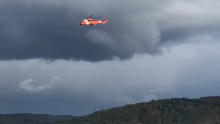 Helicóptero de Salvamento Martímo. Foto: Protección Civil de Muxía