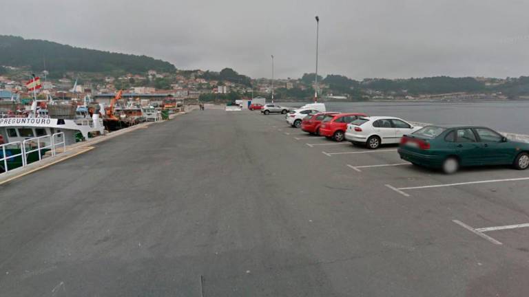 Captura de pantalla de Google Maps del puerto de Bueu