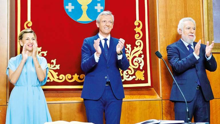 sexto presidente gallego. Alfonso Rueda entusiasmado por la nueva andadura // Reportaje gráfico: Fernando Blanco