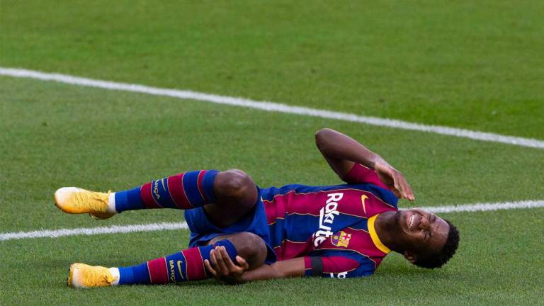 El joven futbolista del FC Barcelona Ansu Fati sufrió una grave lesión de menisco. Foto: RS