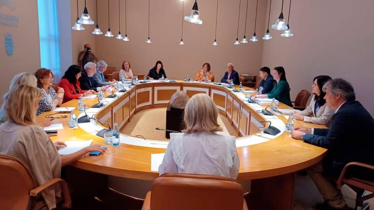 junta de portavoces del Parlamento de Galicia durante la reunión. Foto: Archivo E.P.