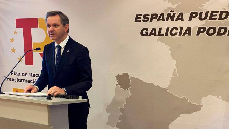 delegado del gobierno. José Miñones ante los medios .Foto: Delegación del Gobierno en Galicia