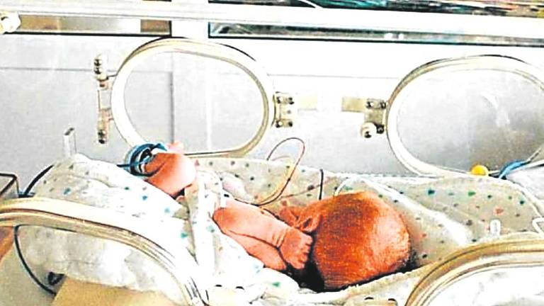 Un recién nacido en una incubadora del servicio de Neonatología del hospital Clínico de Santiago