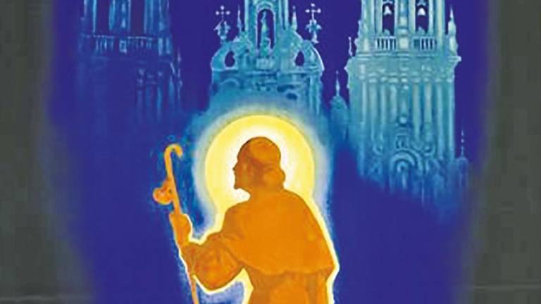 Imaxe do cartel do Ano Santo Compostelán de 1954