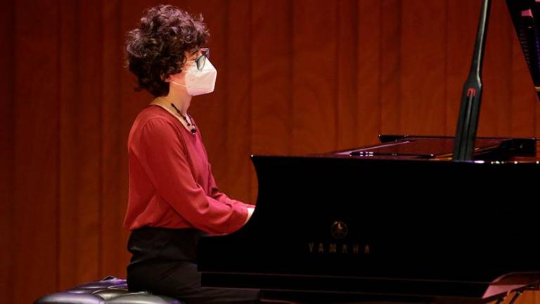 La pianista rianxeira Aida Saco. Foto: F.C.L.
