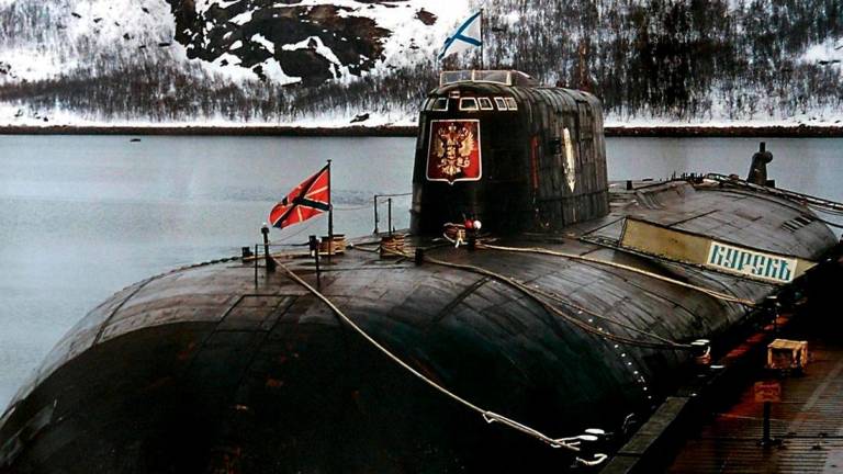 Imagen sin fechar que muestra el submarino soviético Kursk.
