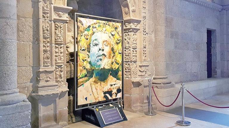 La intervención artística de David Planas en honor al Apóstol. Foto: Catedral de Santiago